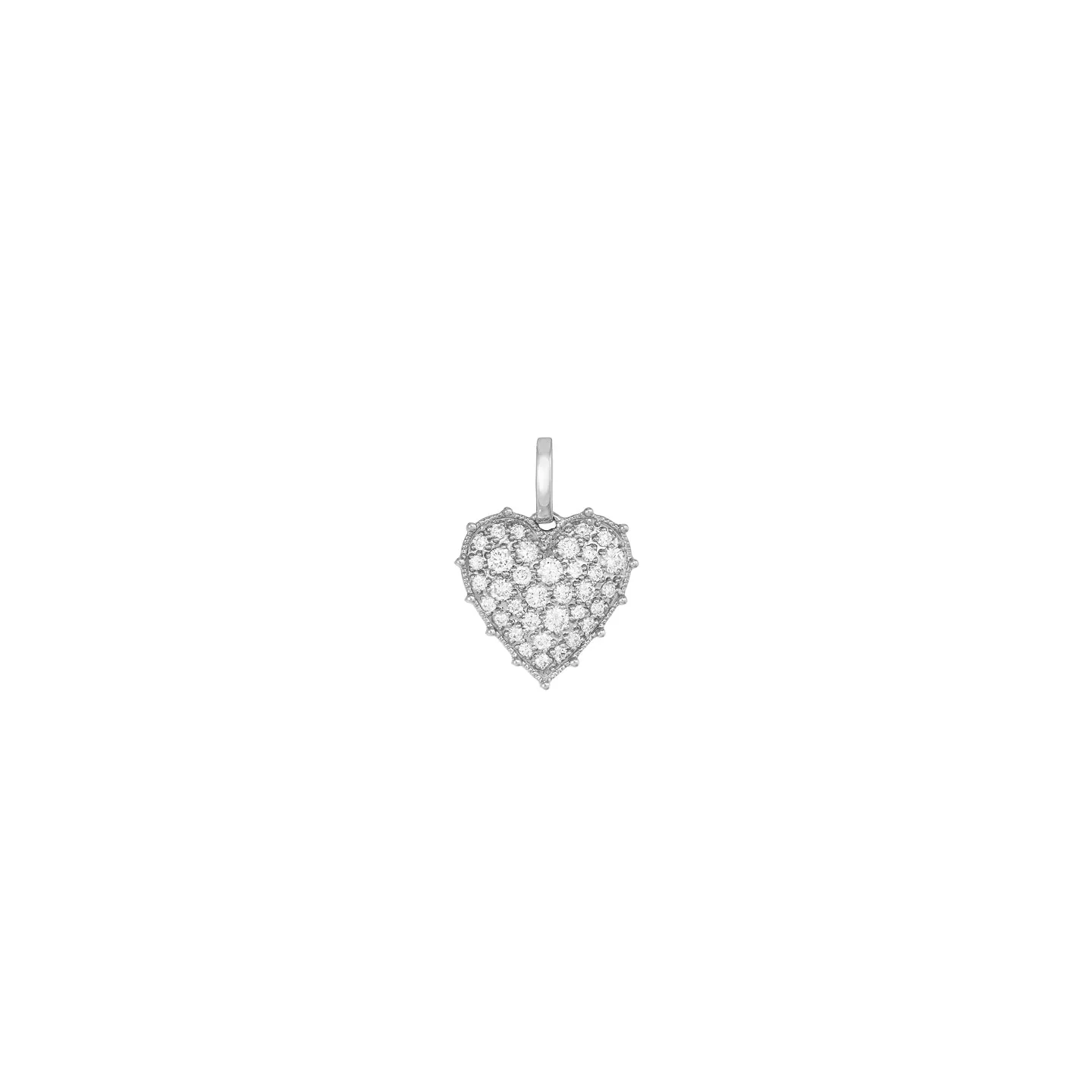 Confetti Mini Heart White Diamond Pendant