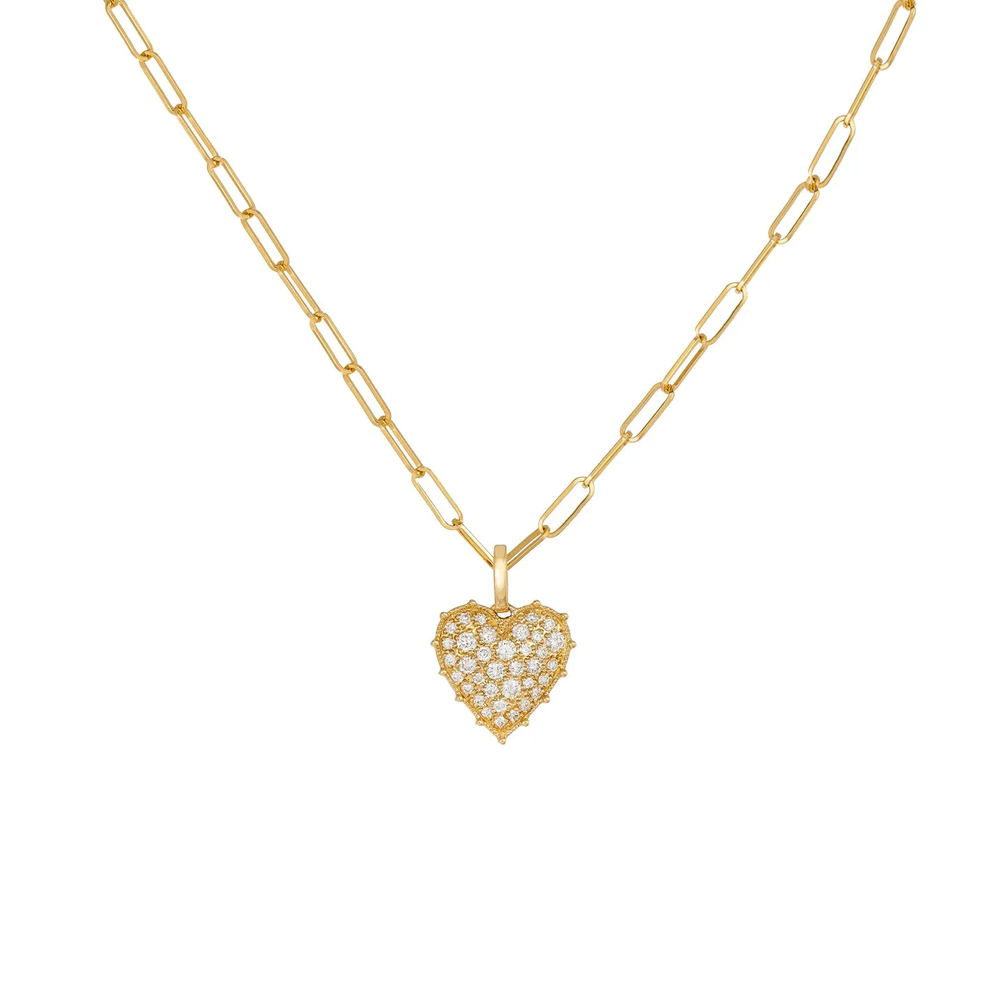Confetti Mini Heart White Diamond Pendant