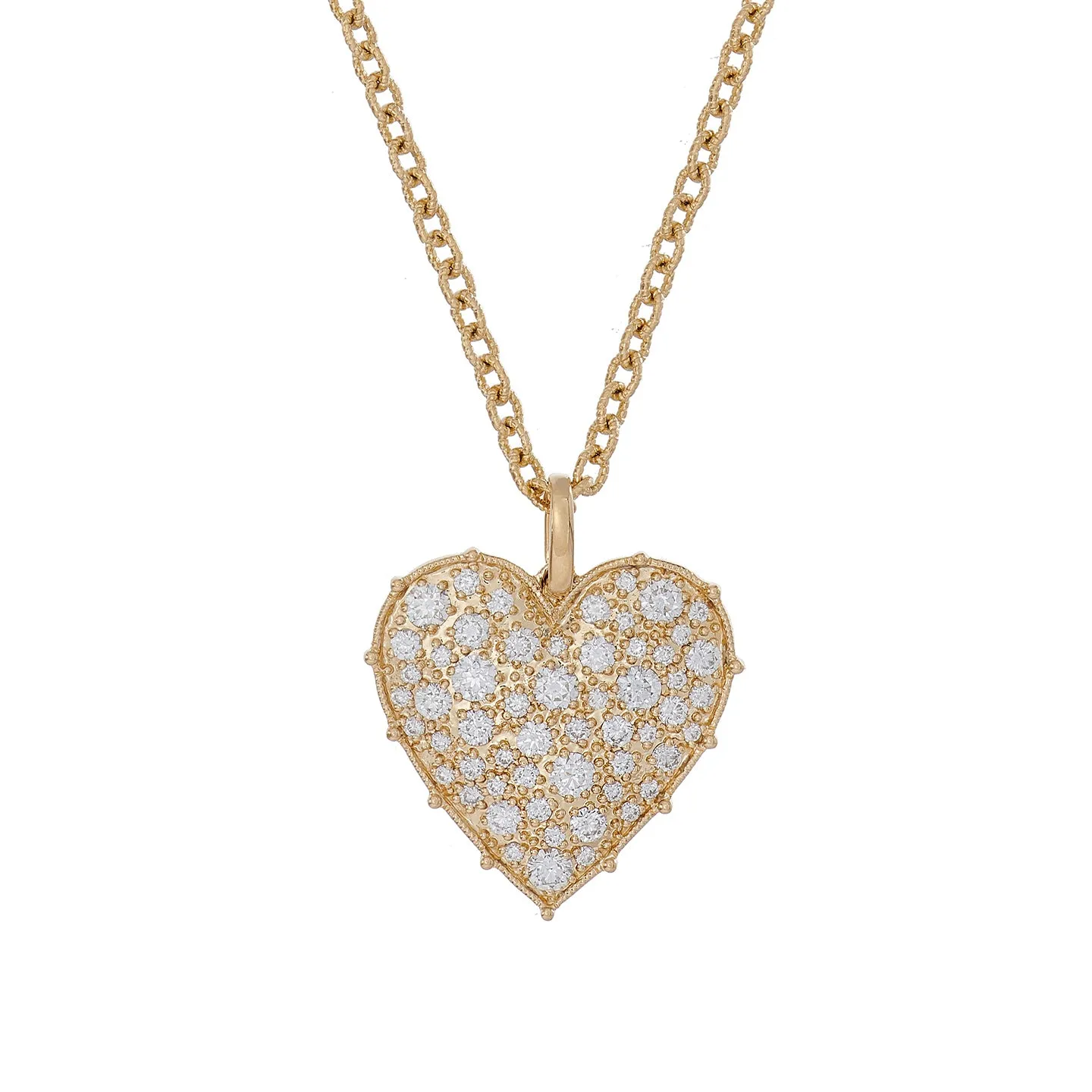 Confetti Small Heart White Diamond Pendant