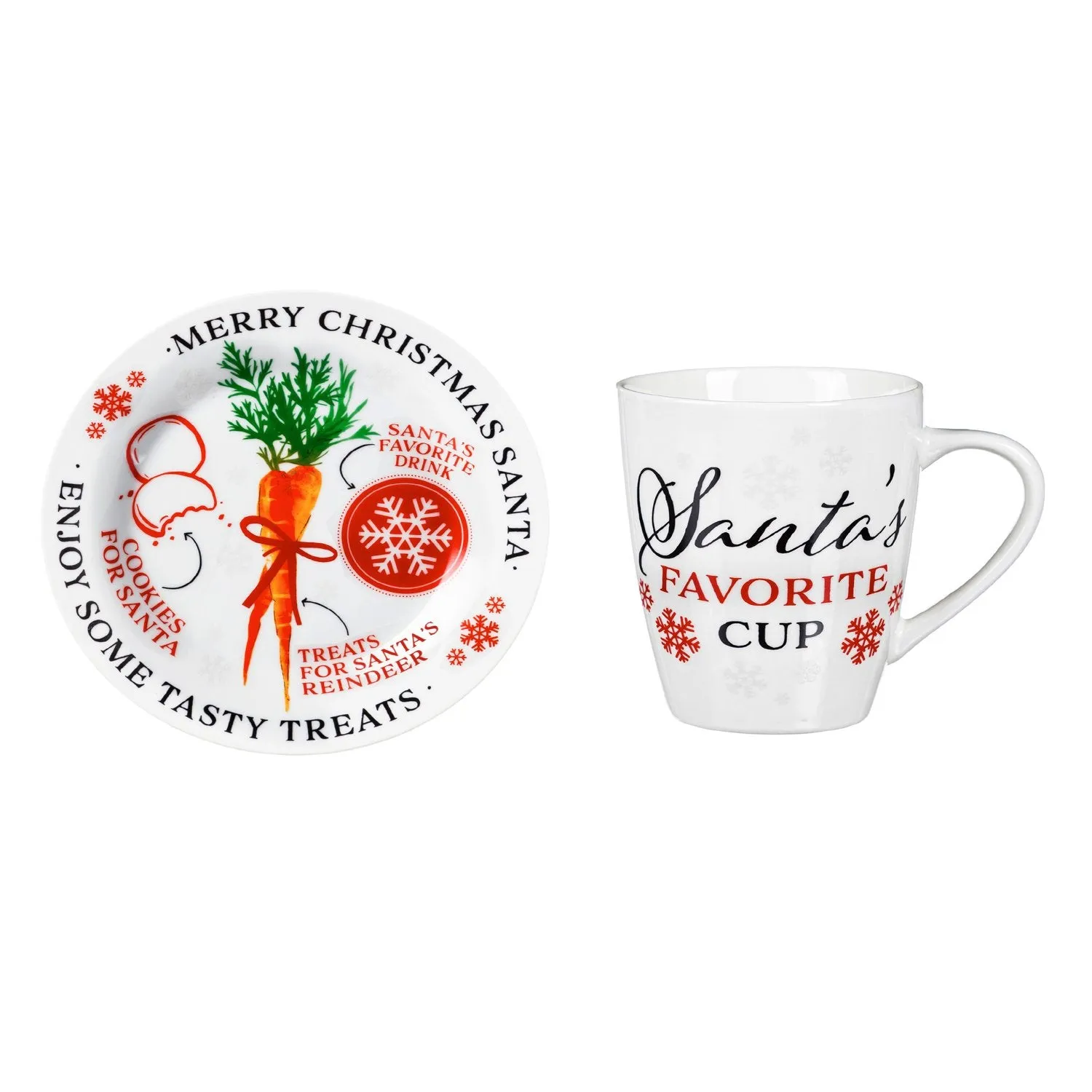 Cookies for Santa Gift Set with Plate and 10 OZ Ceramic Cup,p327017