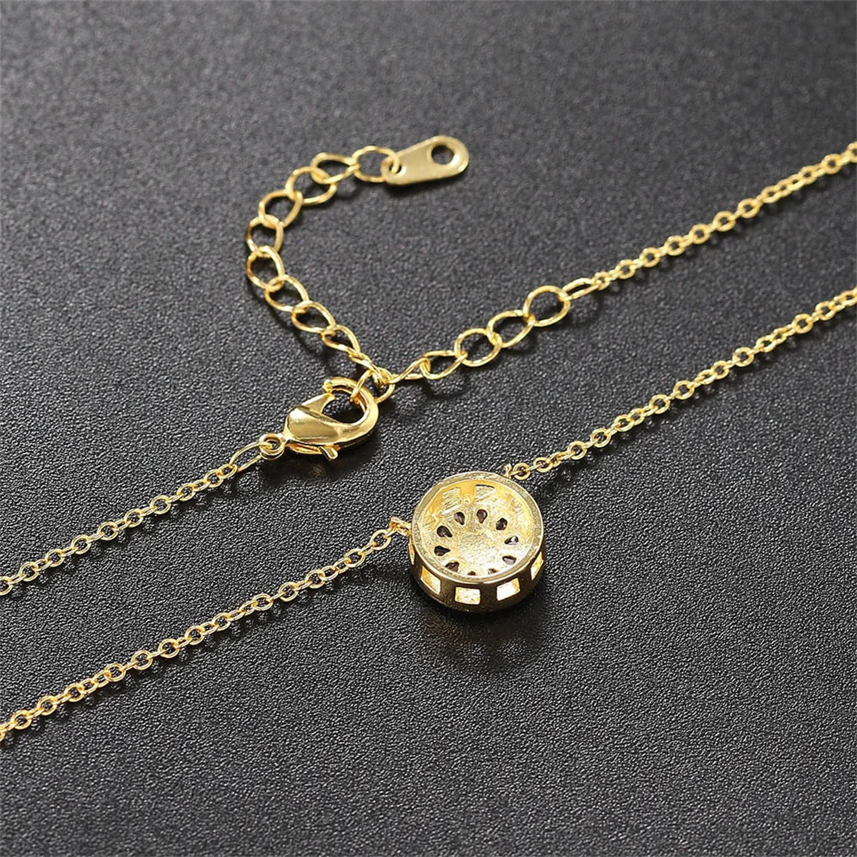 Crystal & Cubic Zirconia Two-Tone Round Pendant Necklace