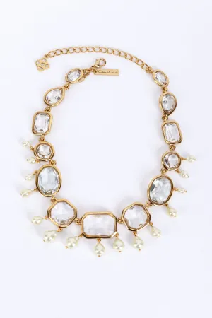 Crystal & Pearl Bauble Necklace