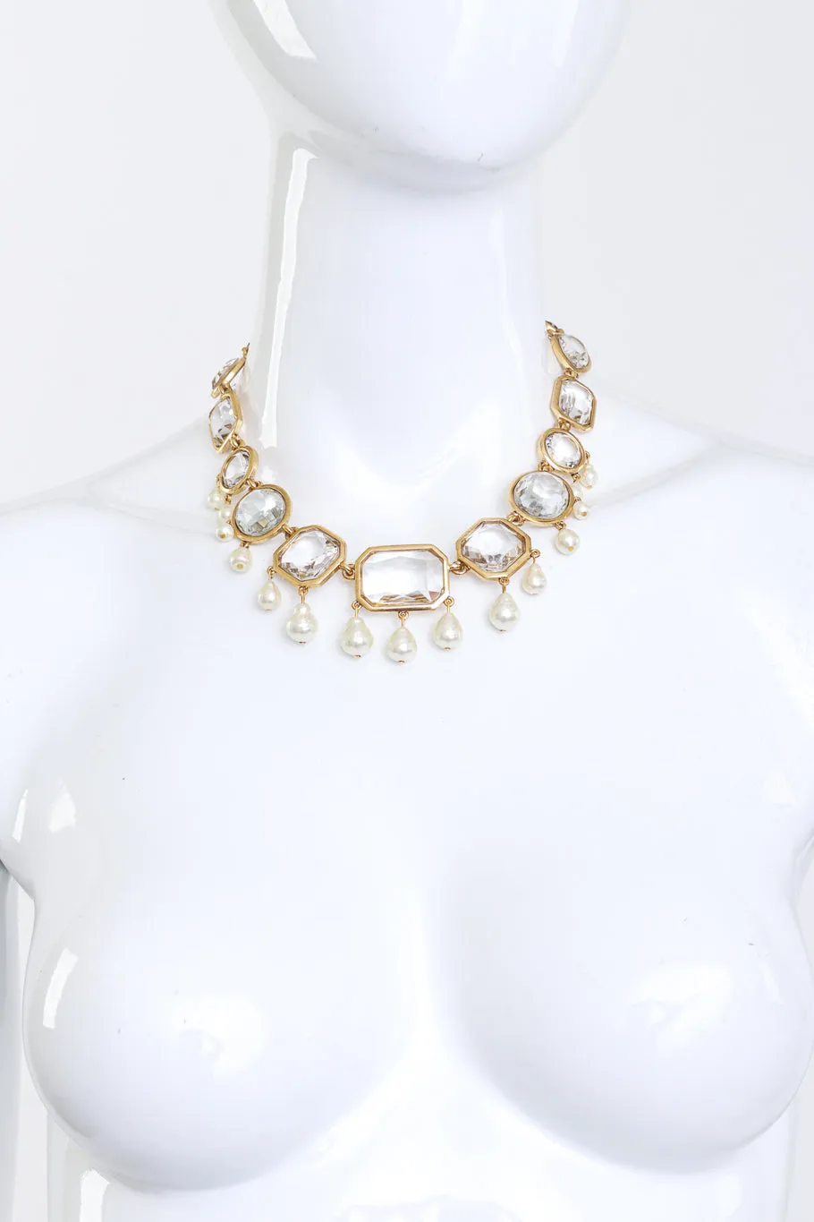 Crystal & Pearl Bauble Necklace