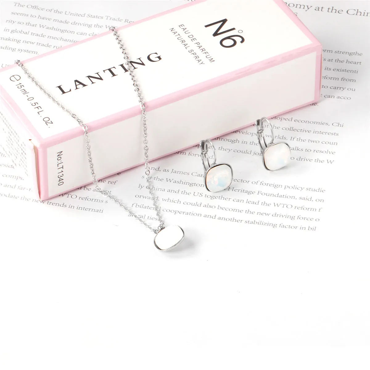 Crystal & Silver-Plated Square Huggie Earring Set