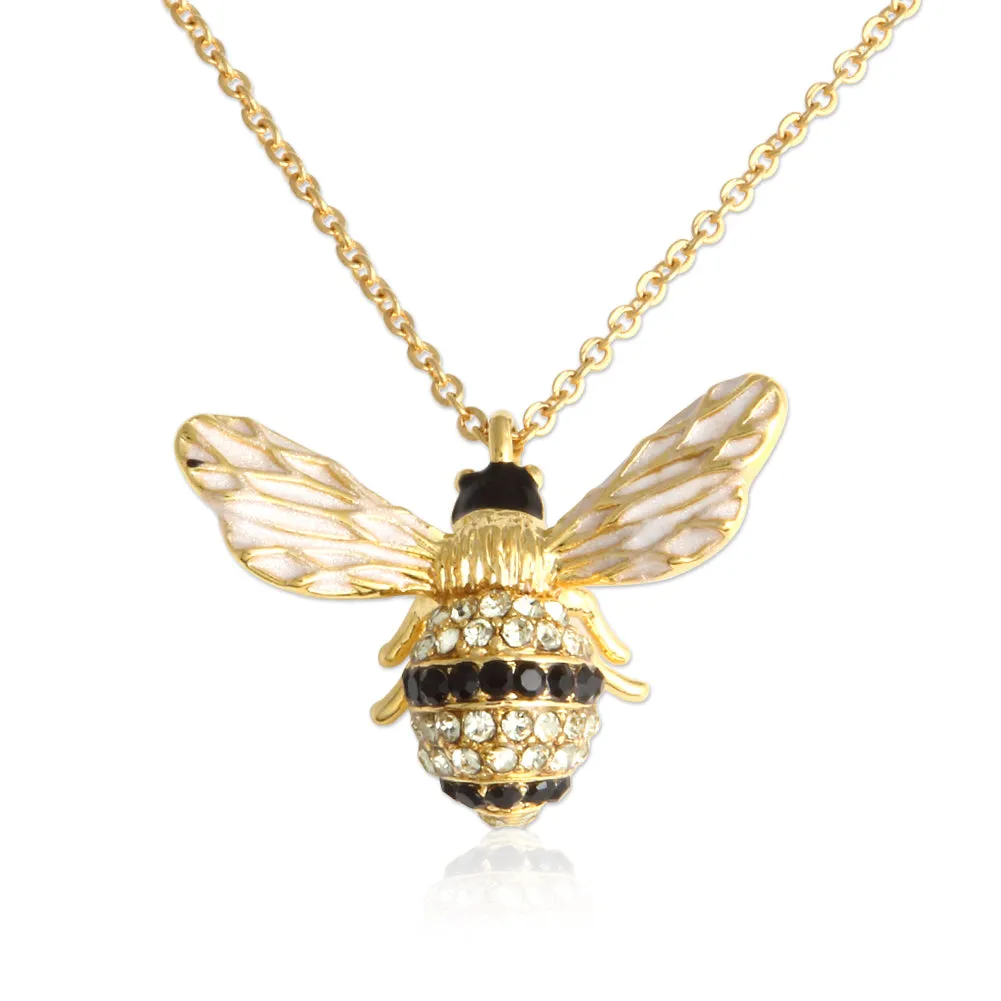 Crystal Bumble Bee Necklace