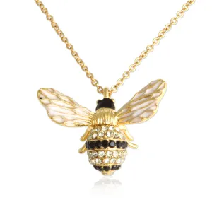 Crystal Bumble Bee Necklace