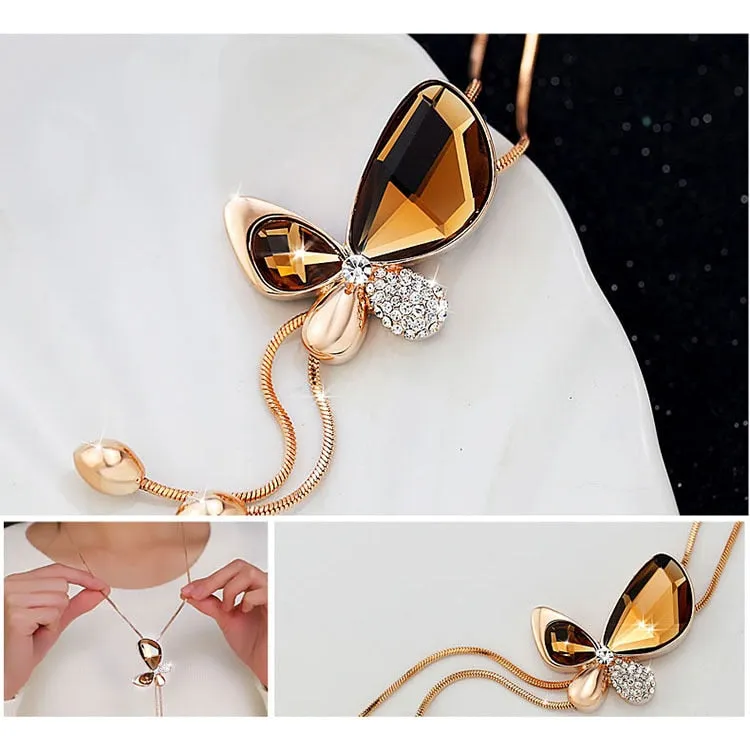 Crystal Butterfly Necklace