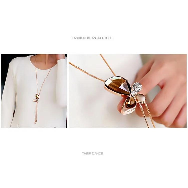 Crystal Butterfly Necklace