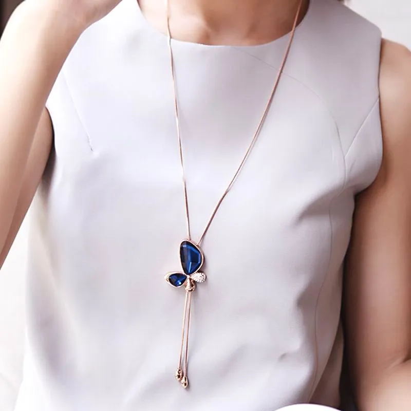 Crystal Butterfly Necklace