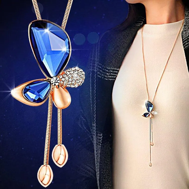 Crystal Butterfly Necklace