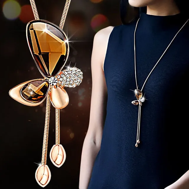 Crystal Butterfly Necklace