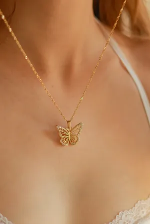 Crystal Butterfly Pendant