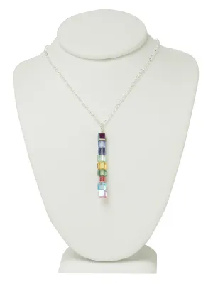Crystal Logo Line Necklace