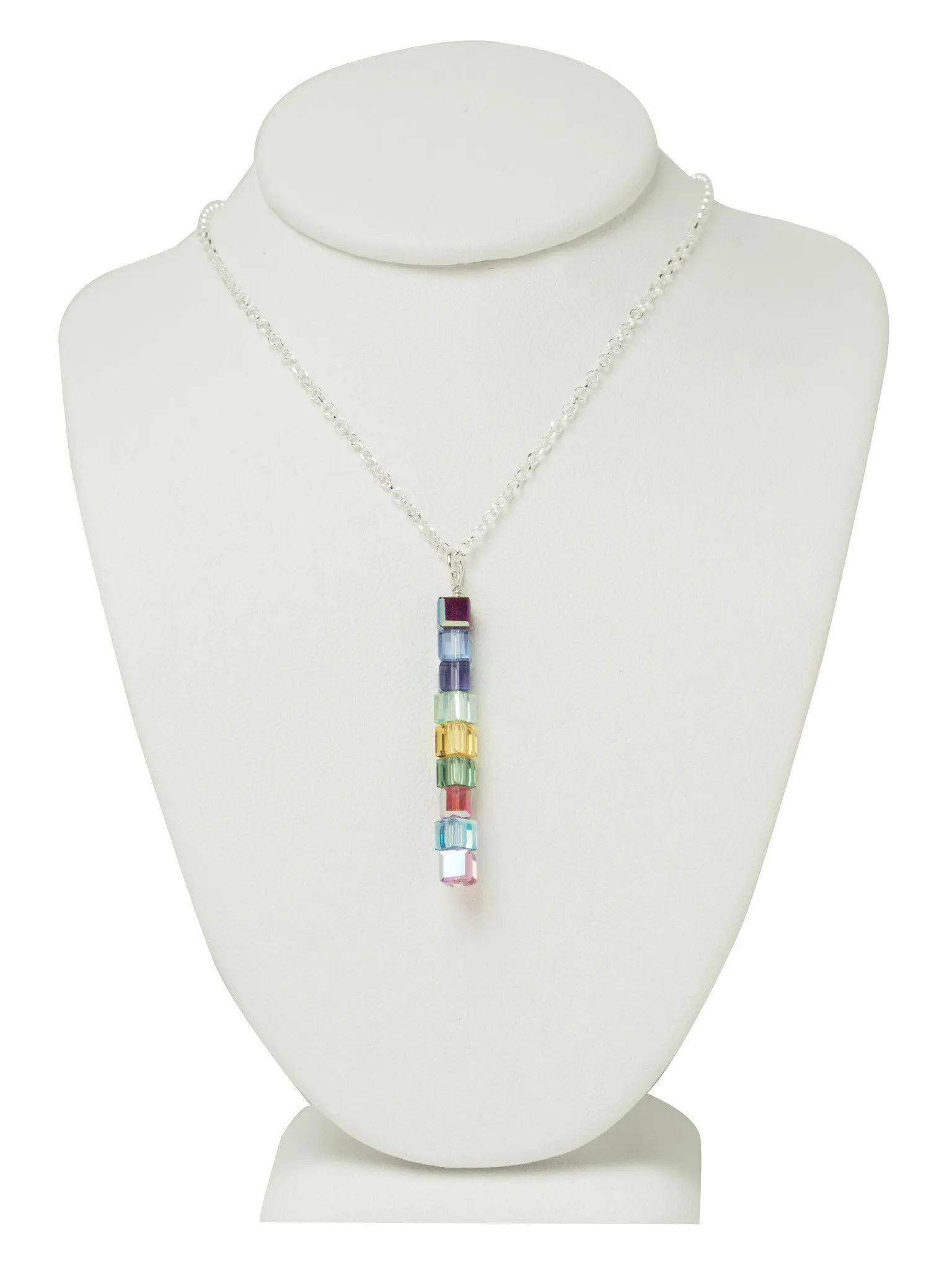 Crystal Logo Line Necklace