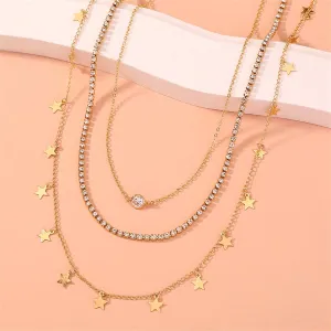 Cubic Zirconia & 18K Gold-Plated Solitaire Pendant Necklace Set