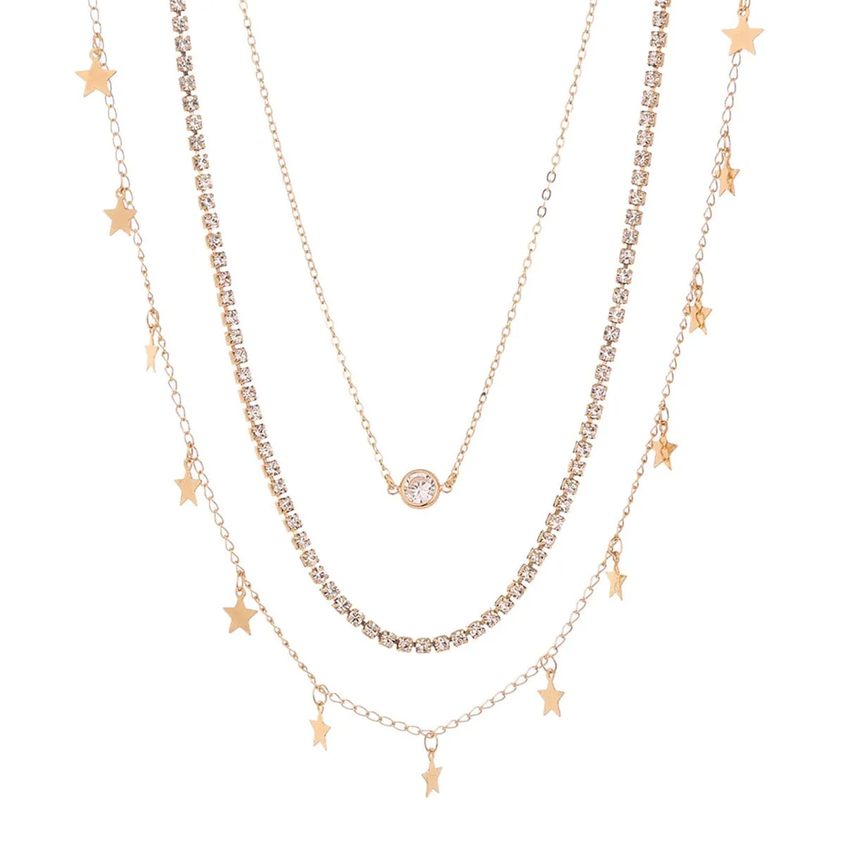 Cubic Zirconia & 18K Gold-Plated Solitaire Pendant Necklace Set