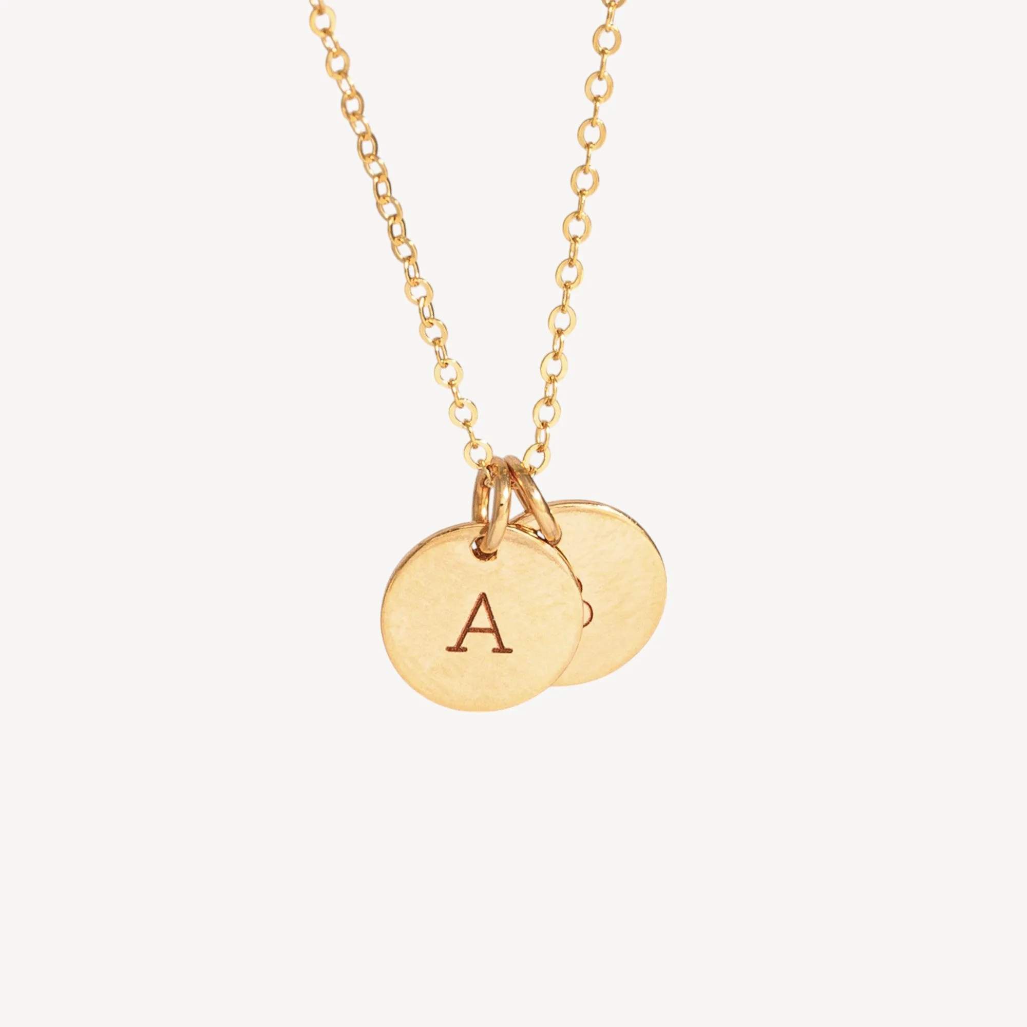 Custom 1 Charms Necklace, 0.38" Disc Charm