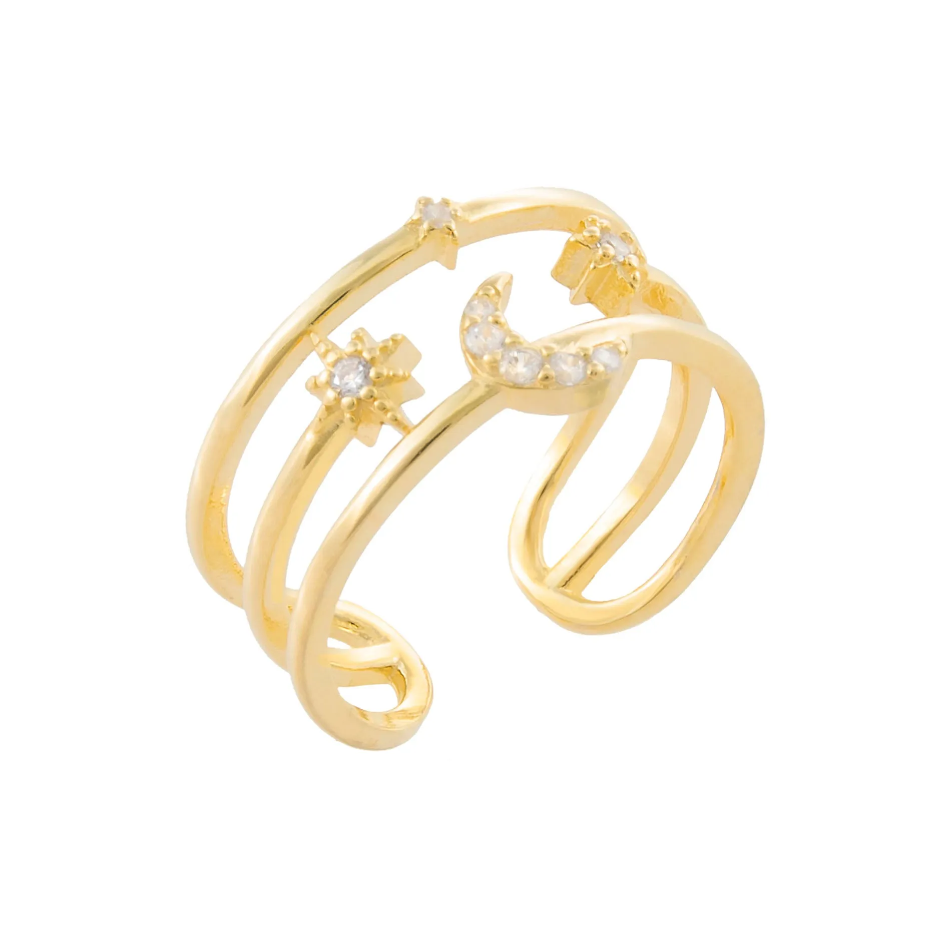 CZ Celestial Adjustable Ring