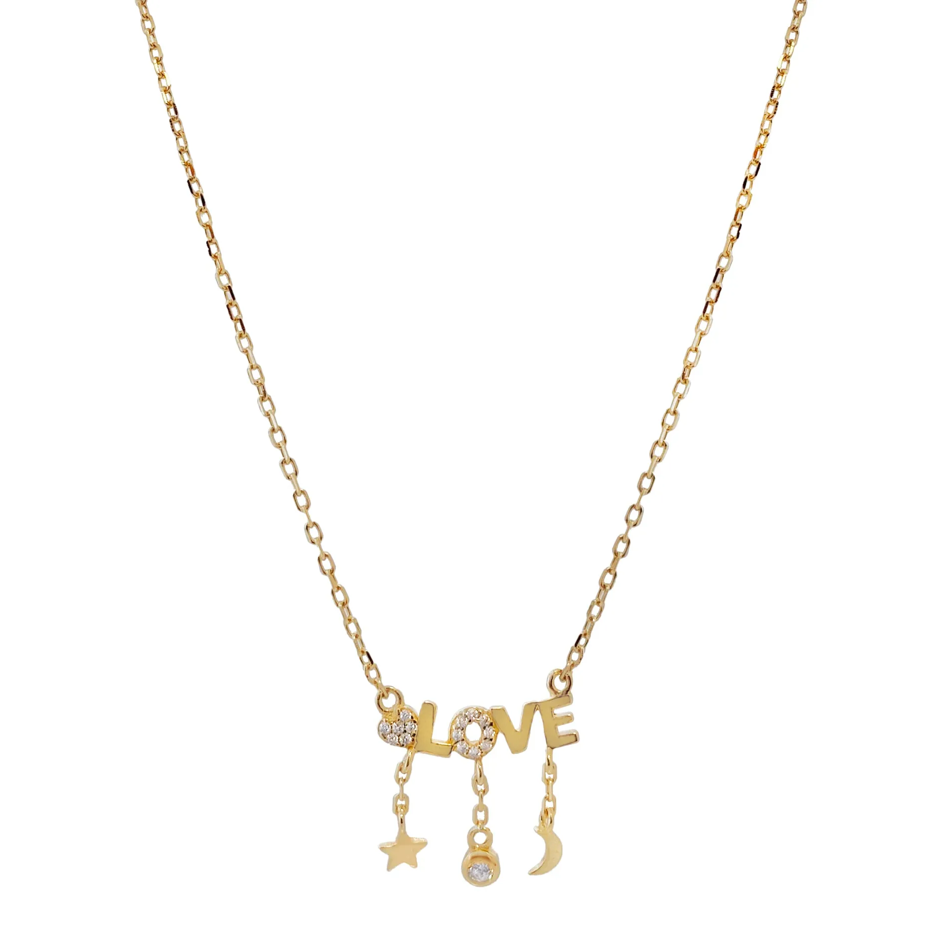 CZ Celestial X Love Necklace