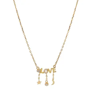 CZ Celestial X Love Necklace