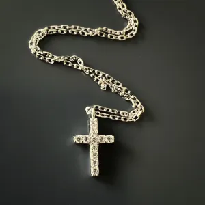 Dainty Diamond Cross Necklace