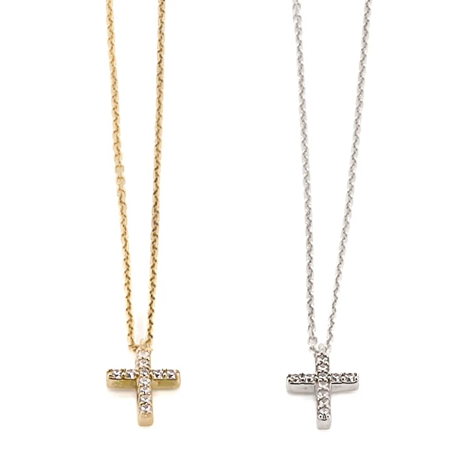 Dainty Diamond Cross Necklace