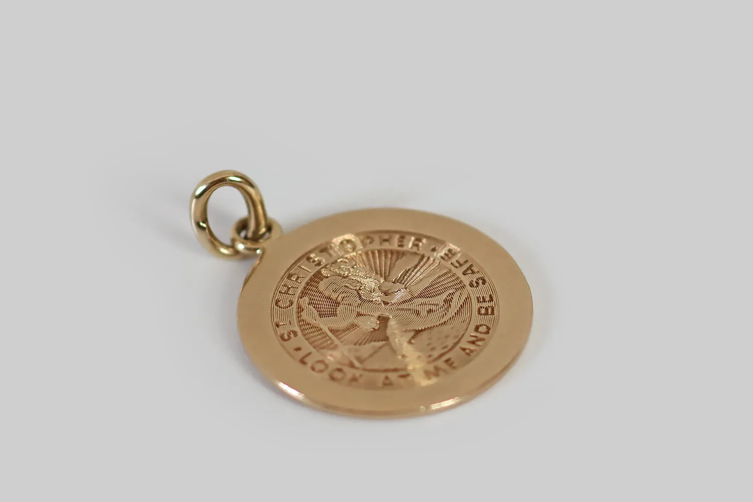 Dainty Saint Christopher "Be Safe" Charm