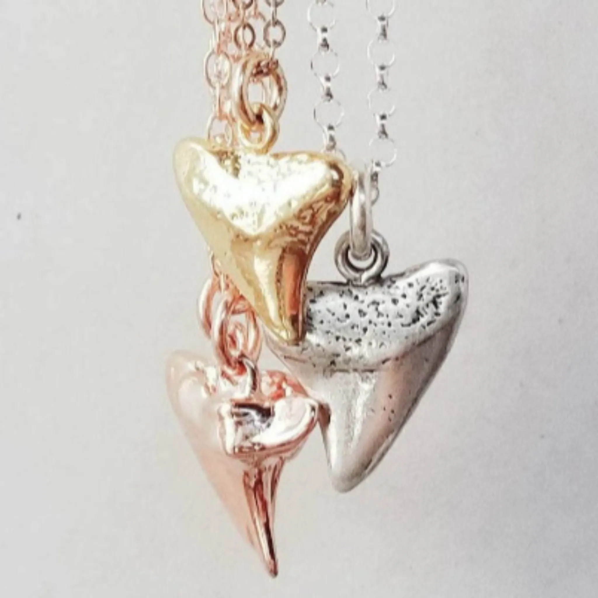 Dainty Shark Tooth Layering Necklace - Sterling, Gold or Rose Gold
