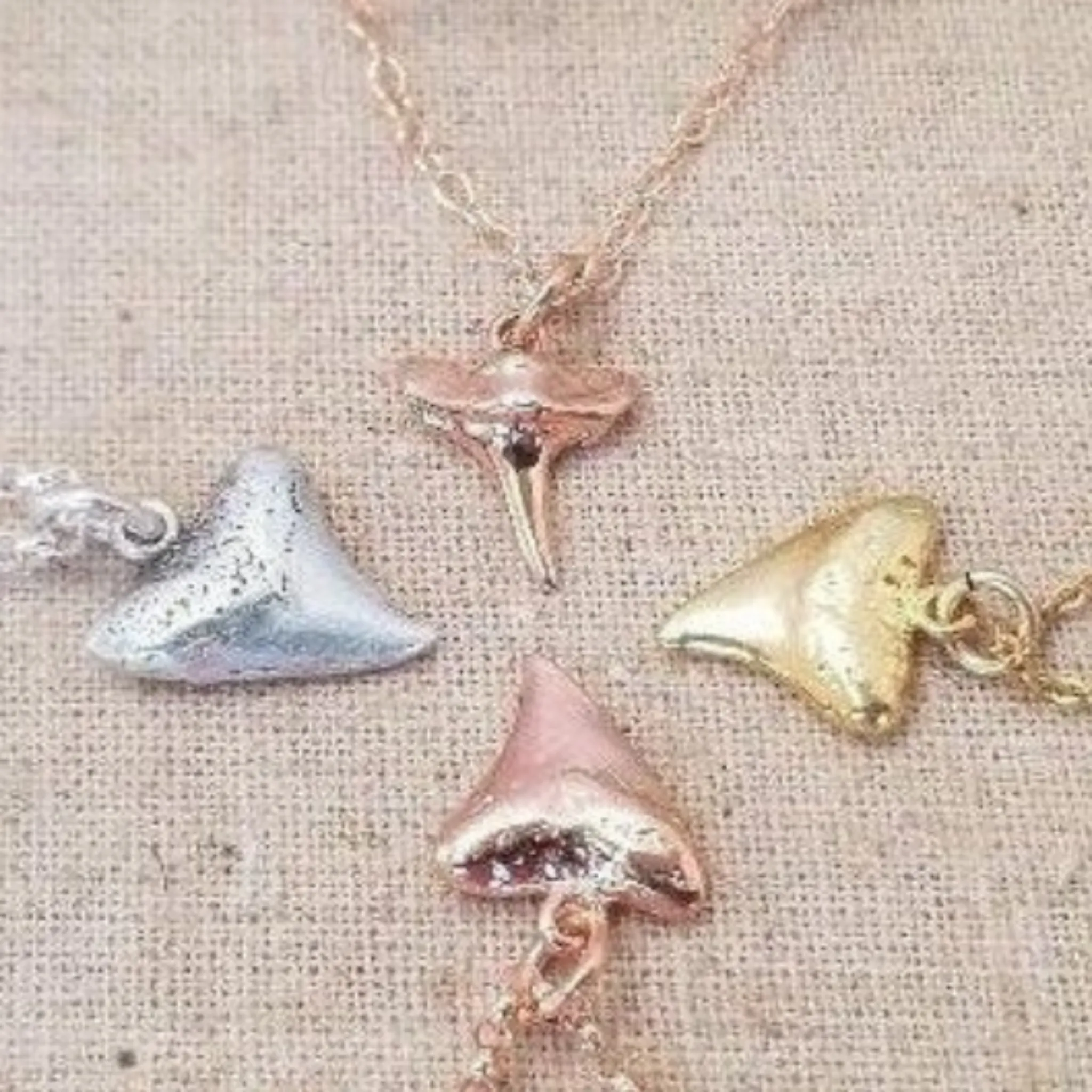 Dainty Shark Tooth Layering Necklace - Sterling, Gold or Rose Gold