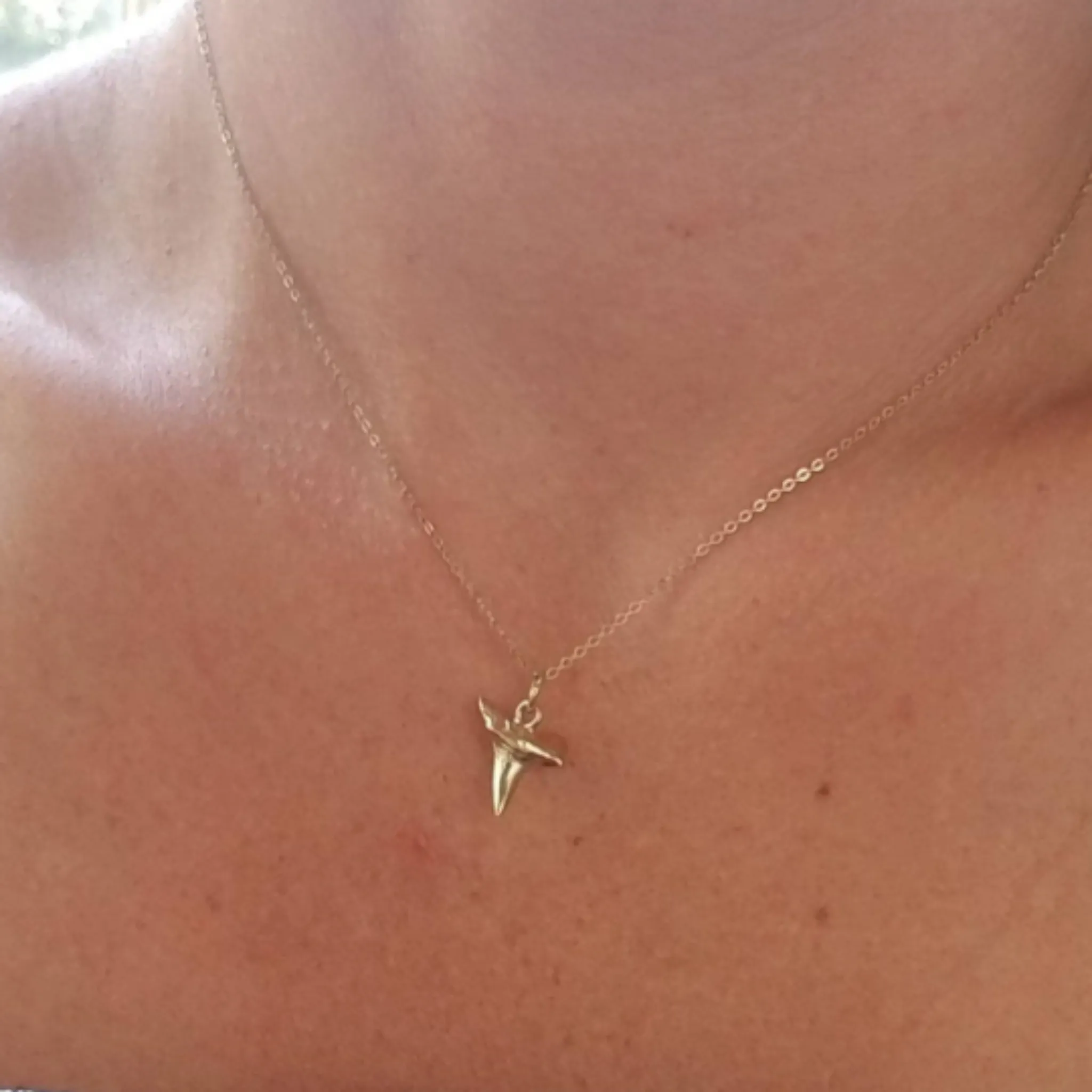 Dainty Shark Tooth Layering Necklace - Sterling, Gold or Rose Gold
