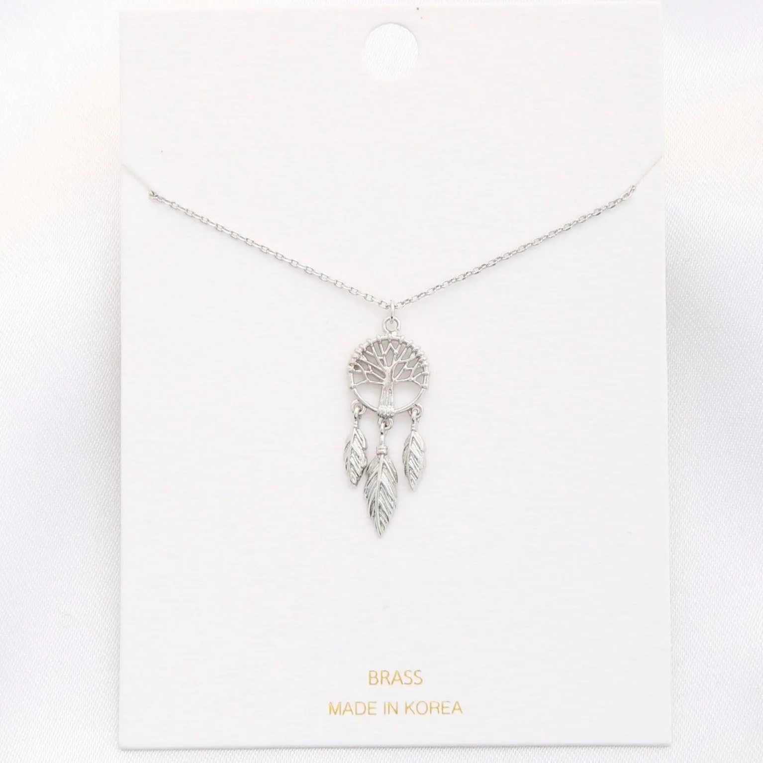 Dainty Western Dream Catcher Pendant Necklace