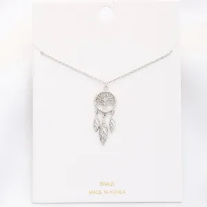 Dainty Western Dream Catcher Pendant Necklace