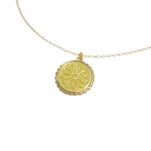 Daisy Coin Necklace | Gold