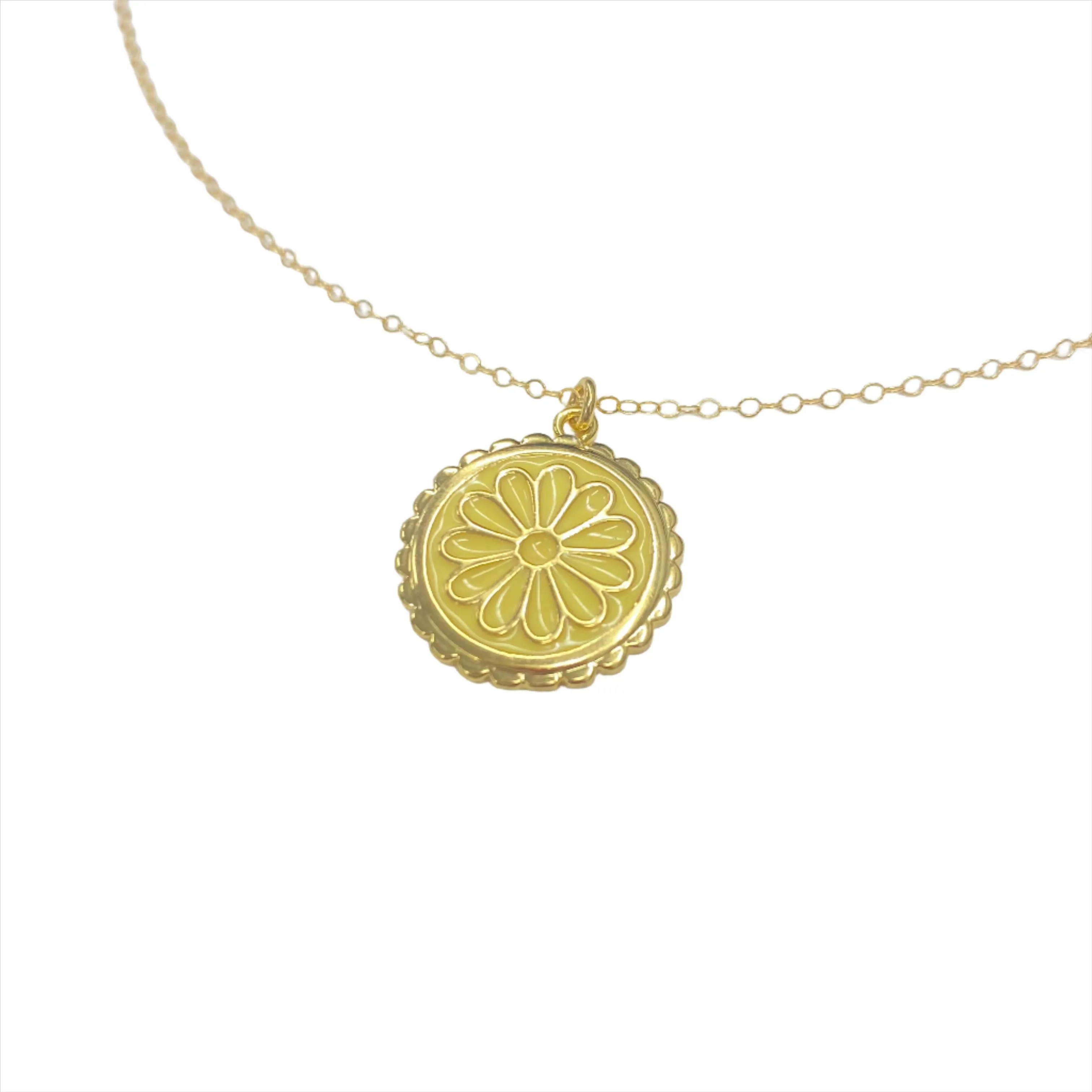 Daisy Coin Necklace | Gold