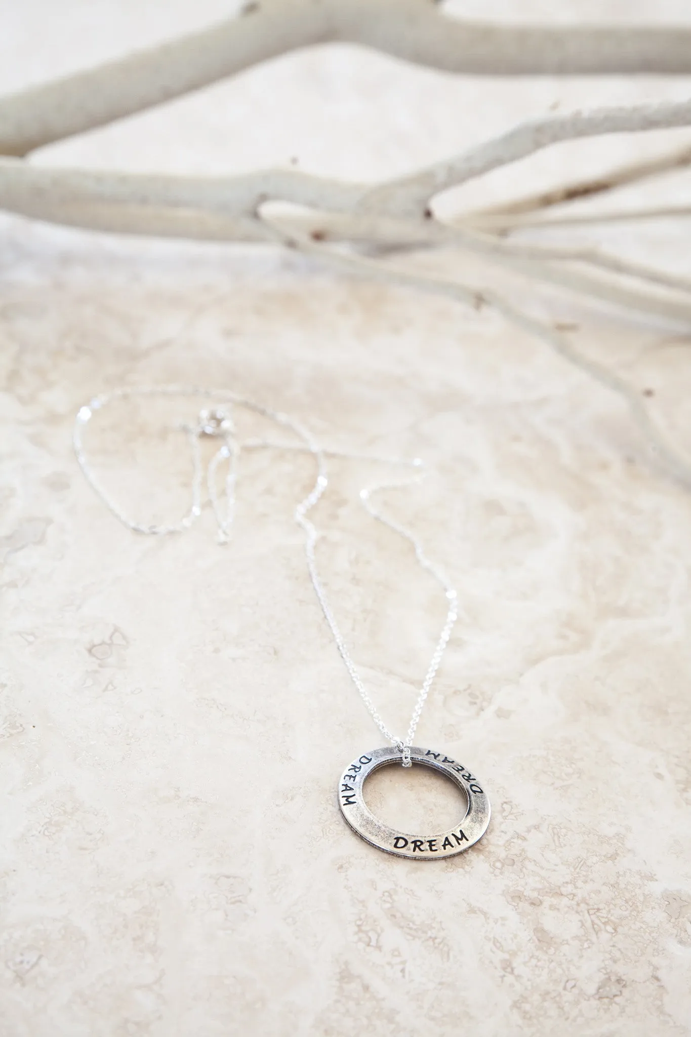 Delicate Sterling Silver and Silver Plated Dream Necklace