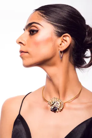 Demi Fine Jewelry-Two-Tone Plated-Brooch-Ecstatic Peacock Dance Silver-O02/21-Fashion Edit Unbent