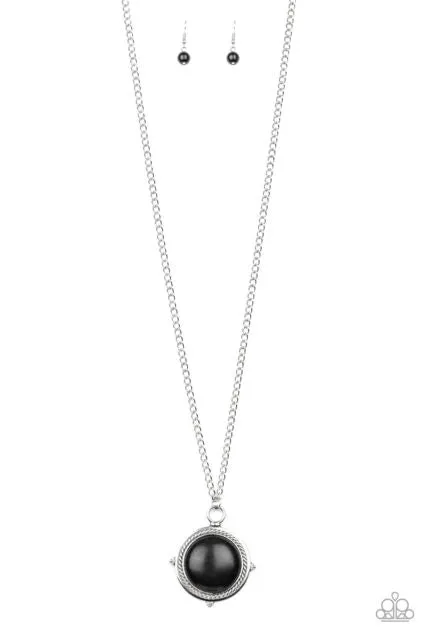 Desert Equinox - Black Stone Necklace - Paparazzi Accessories