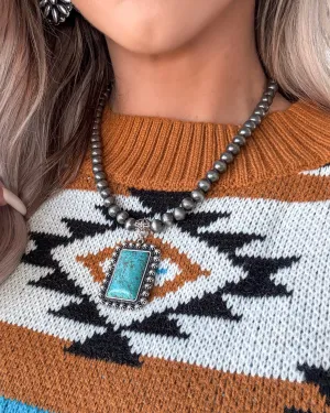 Desert Spirit Turquoise Pendant Necklace