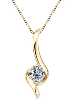 Dewdrop Moissanite Necklace