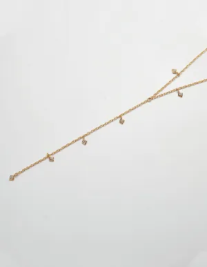 Diamond Charm Lariat Necklace