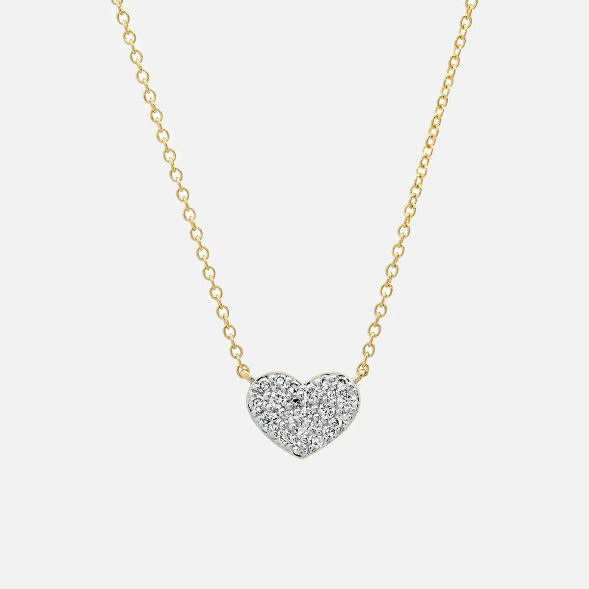 Diamond Smushed Heart Necklace