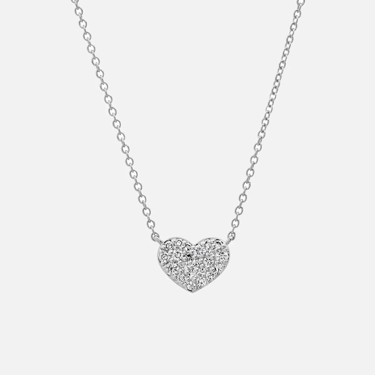 Diamond Smushed Heart Necklace