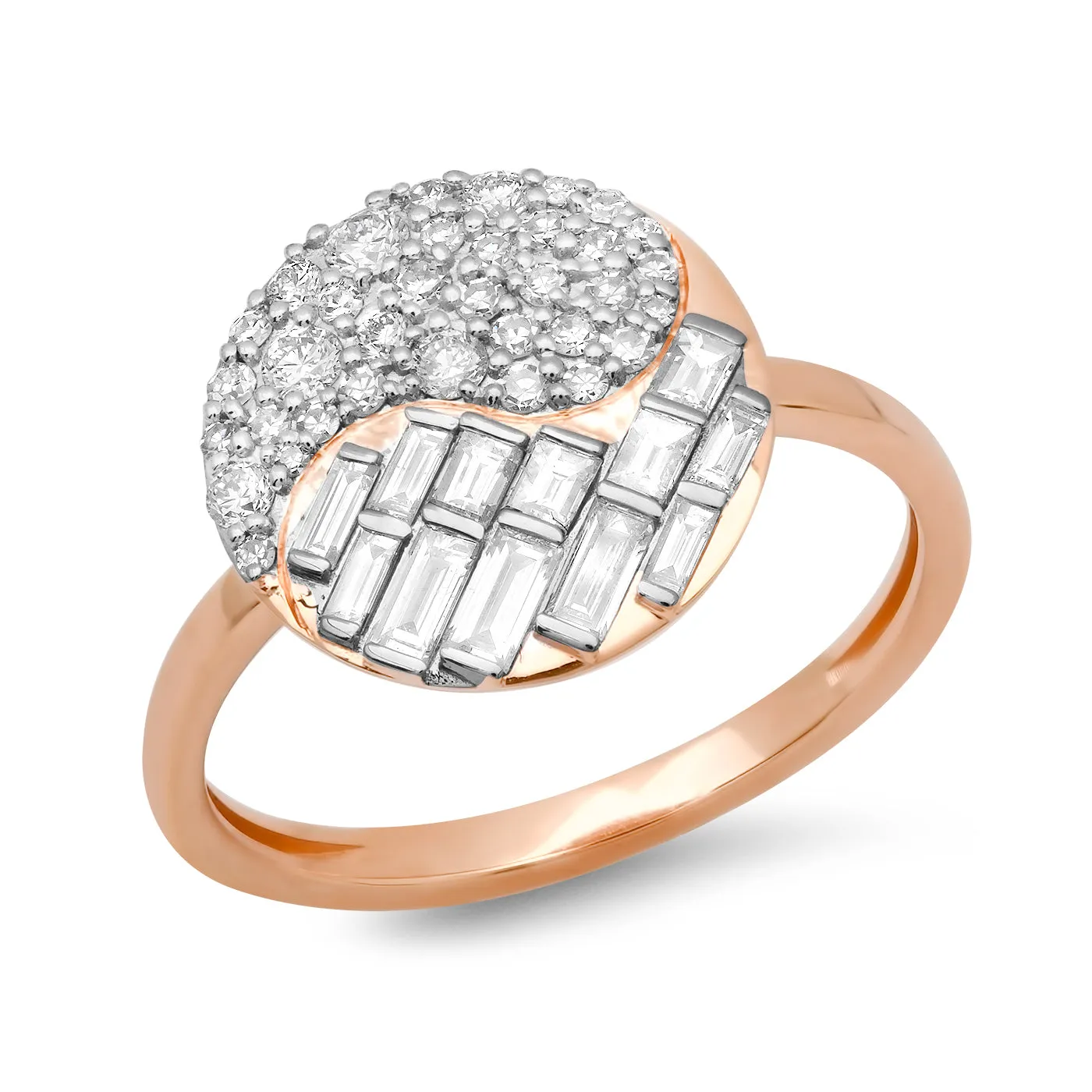 Diamond Yin Yang Ring