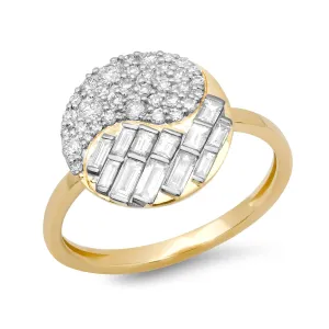 Diamond Yin Yang Ring