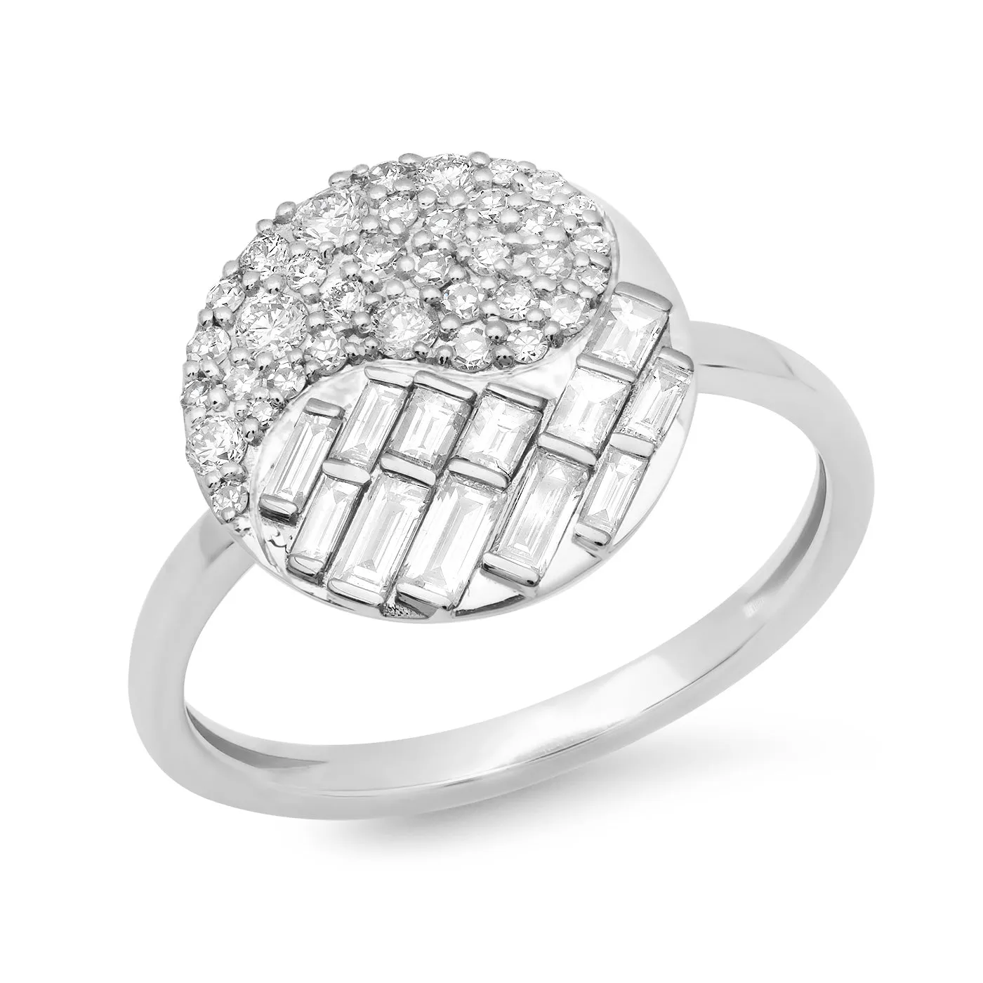 Diamond Yin Yang Ring