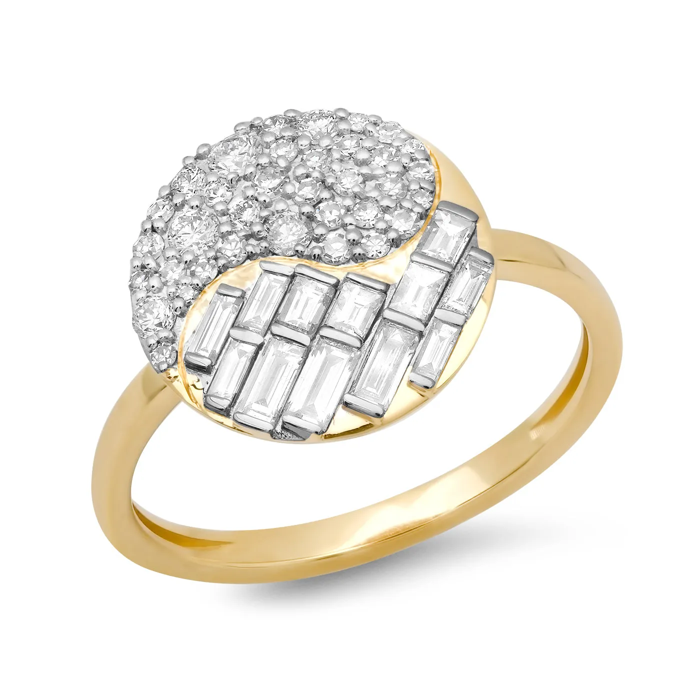 Diamond Yin Yang Ring