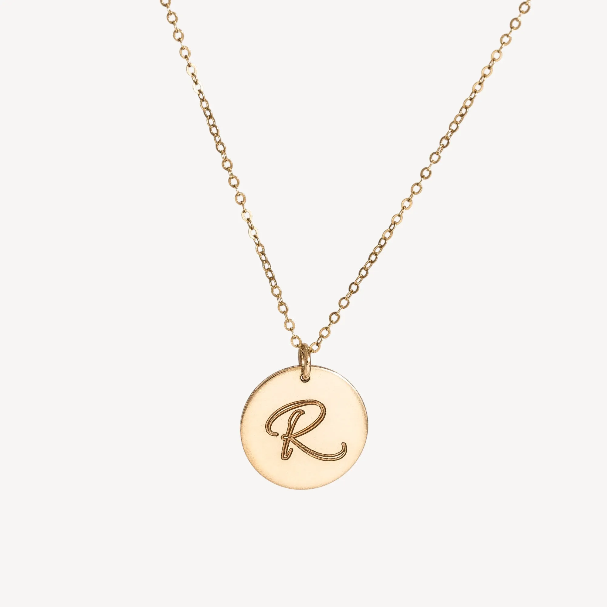 Double-Sided Engraving Gold Disc Jewelry, 5/8" Disc