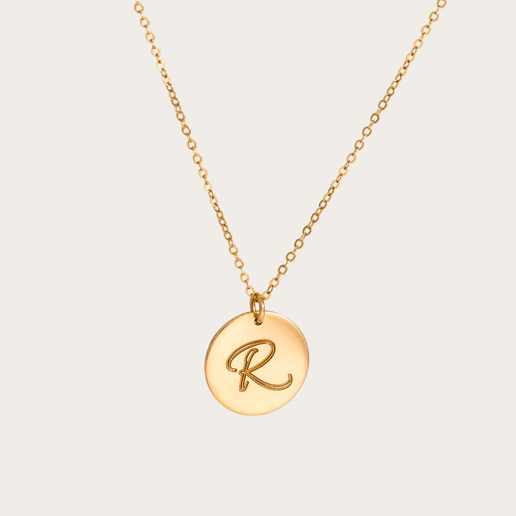 Double-Sided Engraving Gold Disc Jewelry, 5/8" Disc