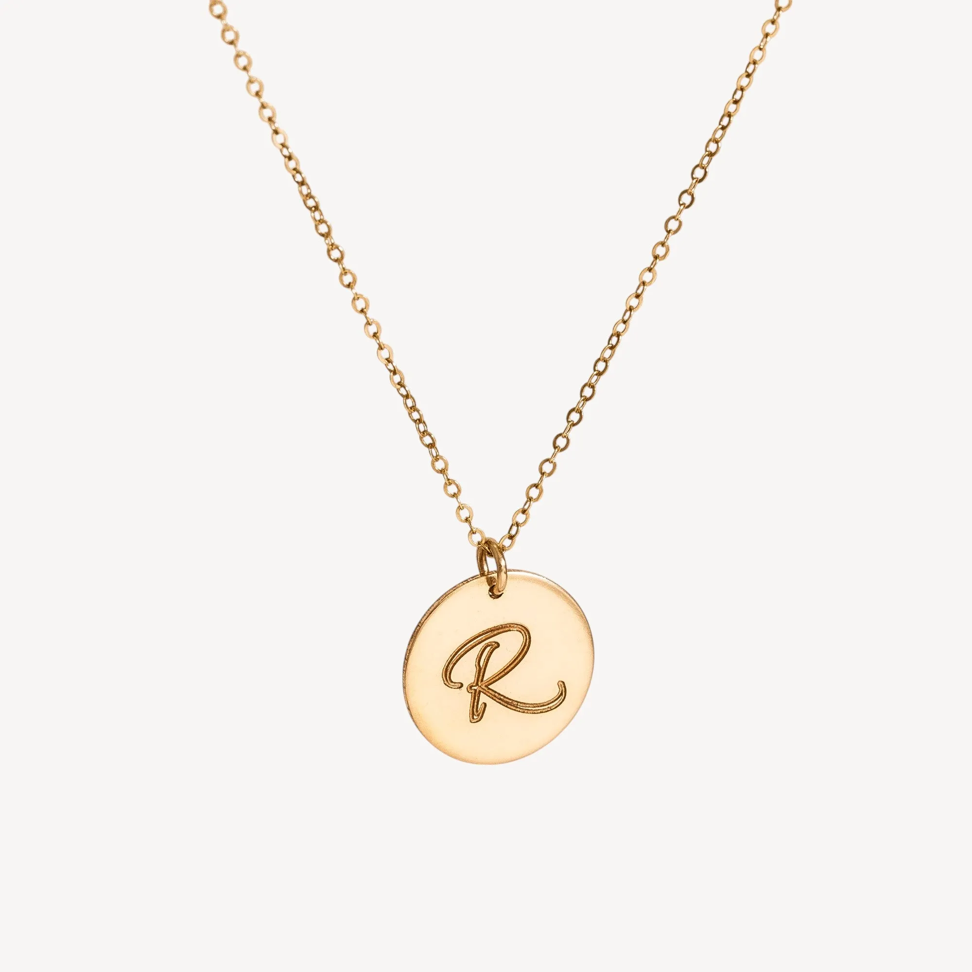 Double-Sided Engraving Gold Disc Jewelry, 5/8" Disc