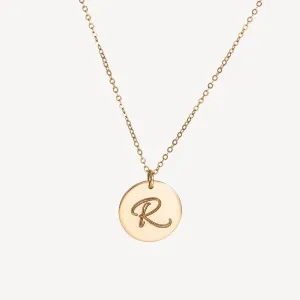 Double-Sided Engraving Gold Disc Jewelry, 5/8" Disc